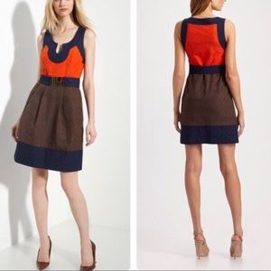 Milly Belted Color Block Dress (NEVER WORN)